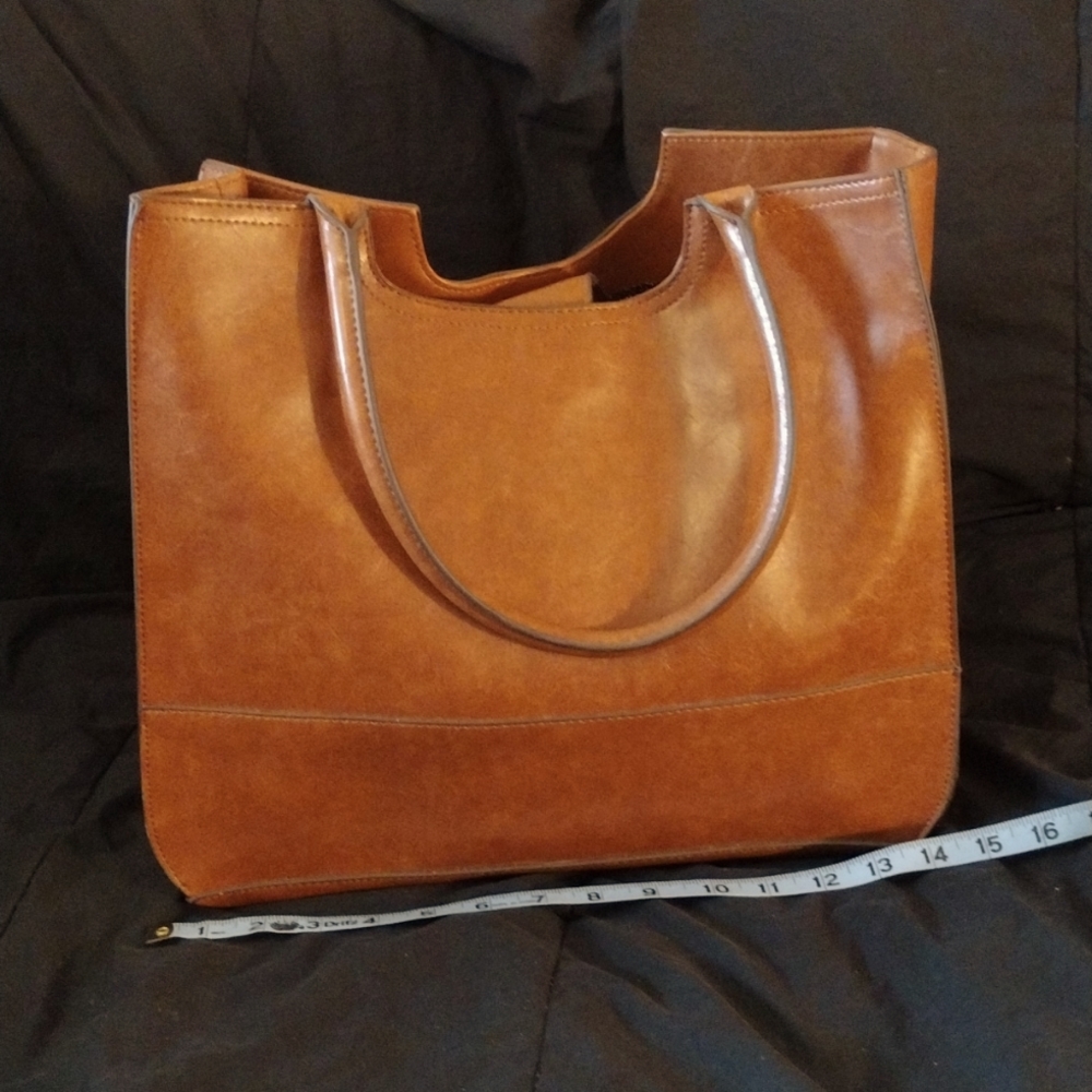 Dark tan classic tote bag